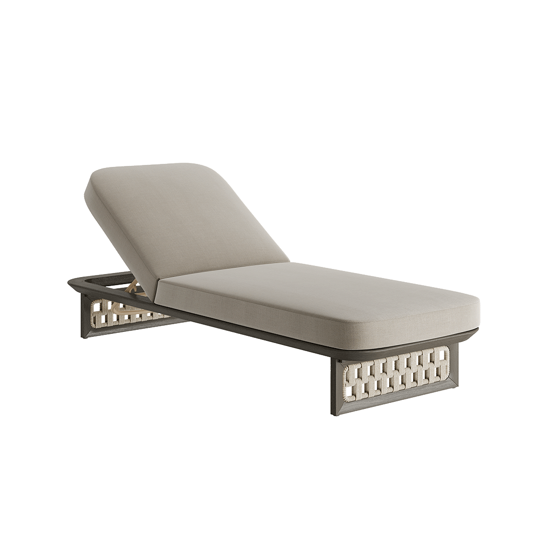 N2 Sun Lounger Dark Teak - Image 3