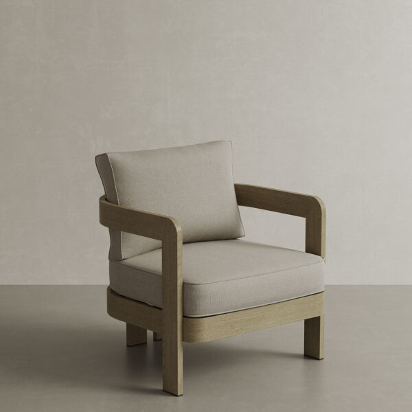 N3 Oak Lounge Chair Sand Canvas