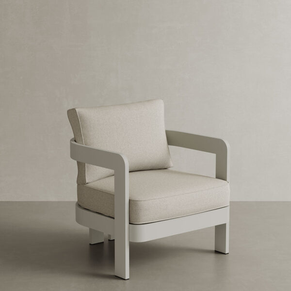 N3 Stone Lounge Chair Bone Canvas