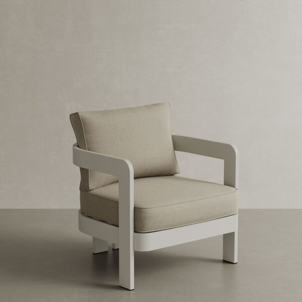 N3 Stone Lounge Chair Sand Canvas