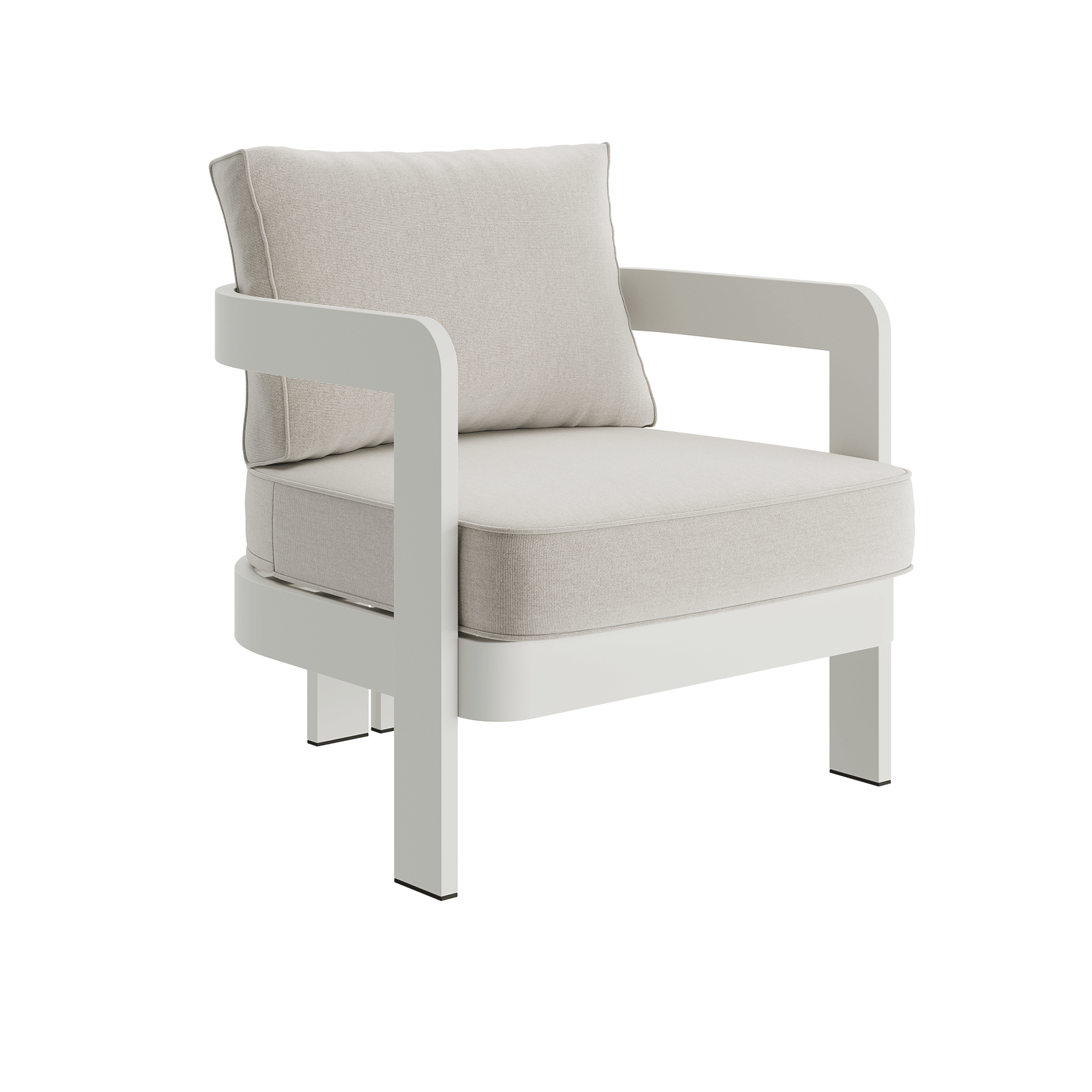 N3 Stone Lounge Chair Bone Canvas - Image 2