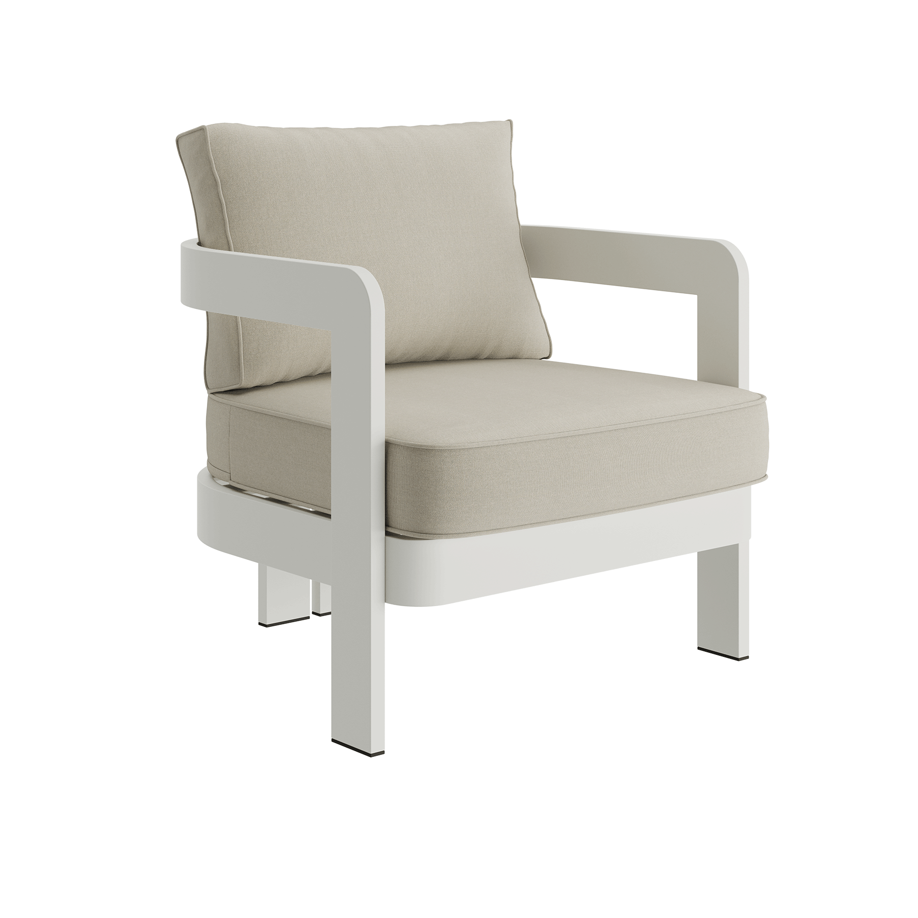 N3 Stone Lounge Chair Sand Canvas - Image 4