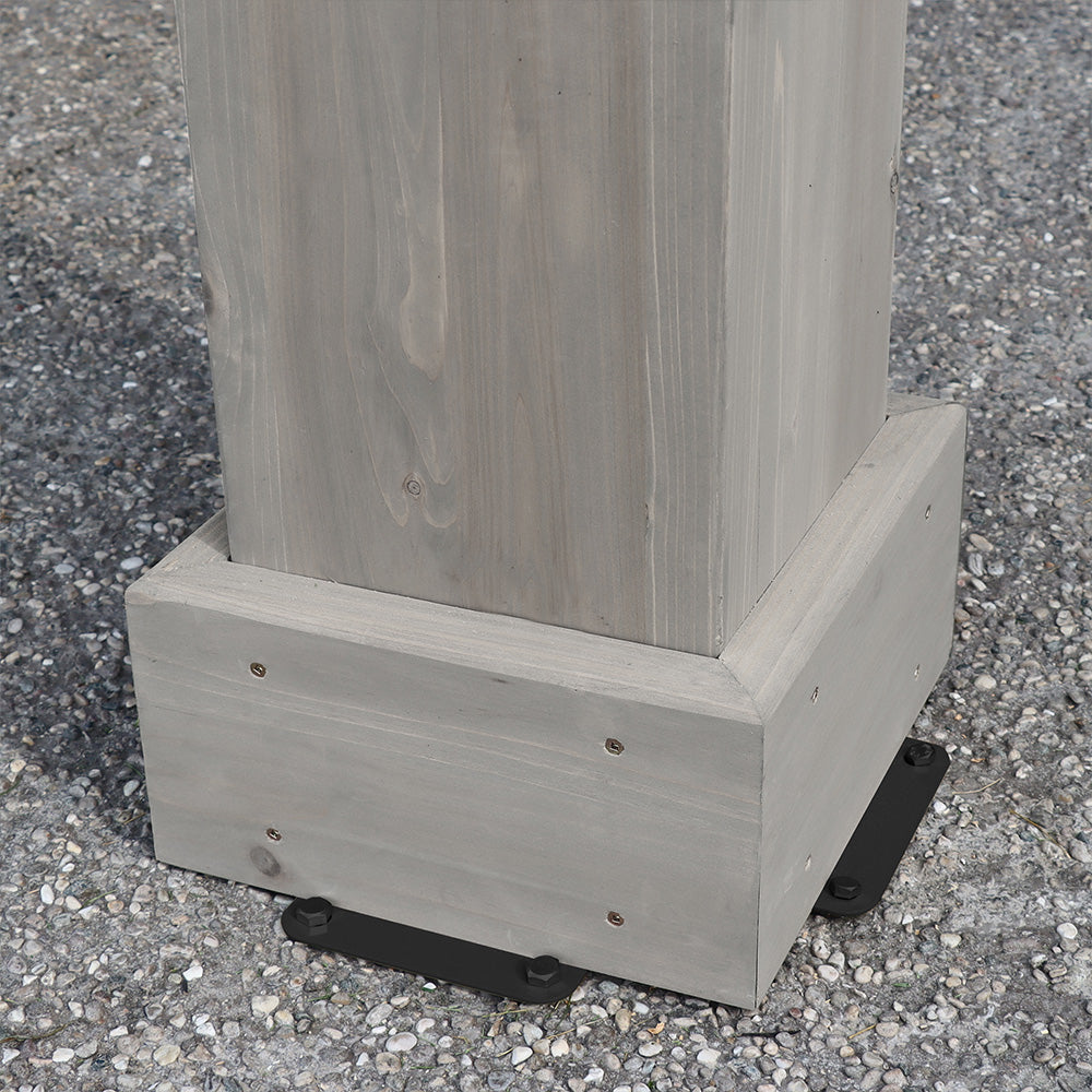 Yardistry Structures Timber Frame Gazebo 16 x 16 Ft Timber Grey/Graphite Gray With Aluminum Roof - Image 7