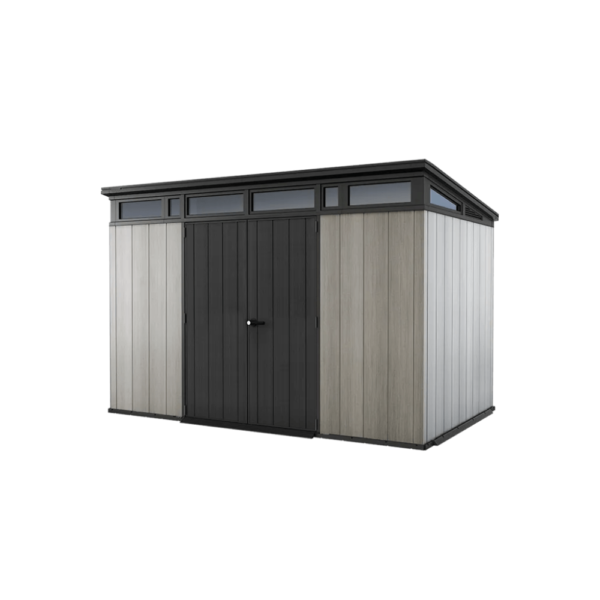 Keter Artisan 11x7 ft Grey Resin Steel-Reinforced Storage Shed