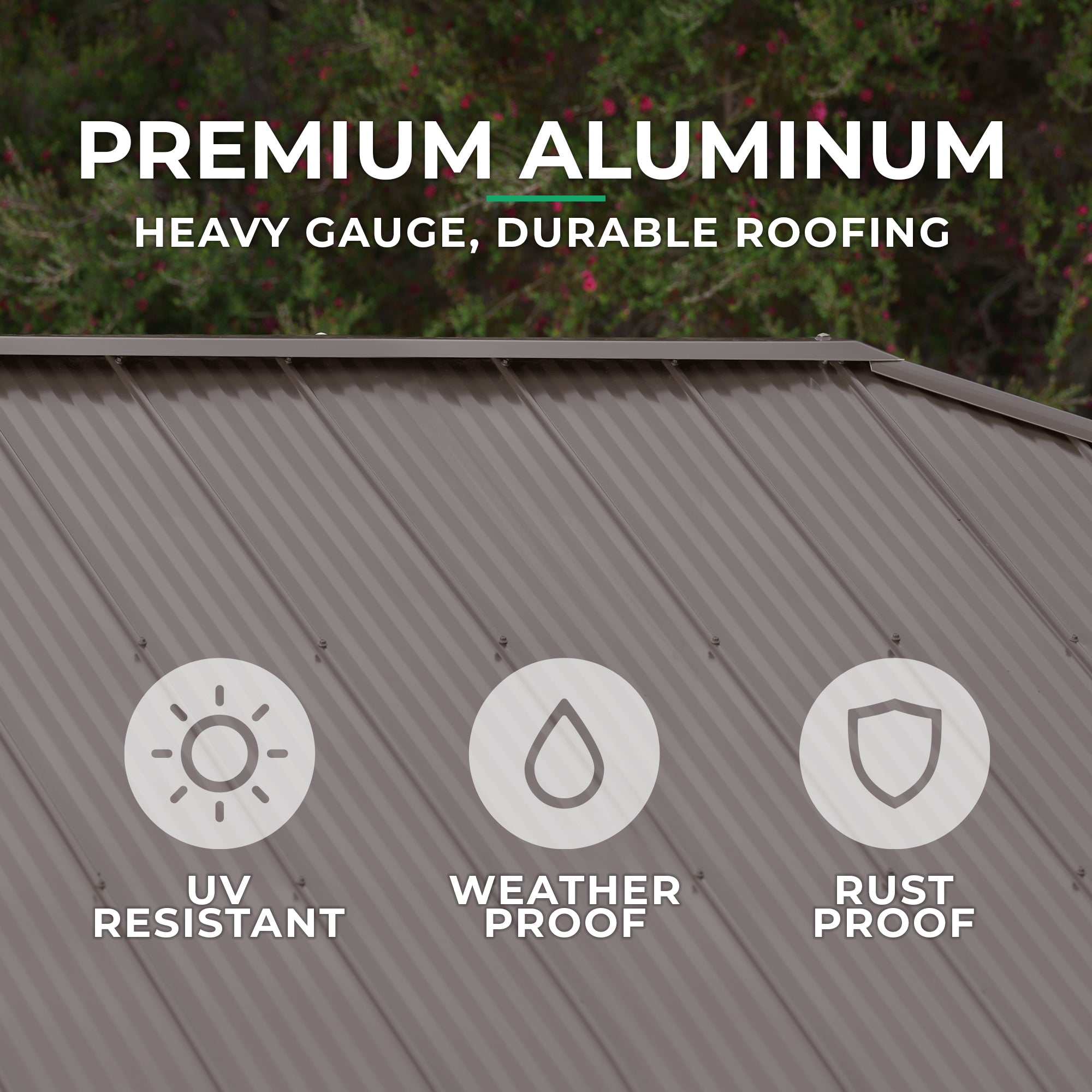 Yardistry Structures 12x24 ft Cedar Gazebo with Aluminum Roof, Natural Cedar/Coffee Brown - Image 6