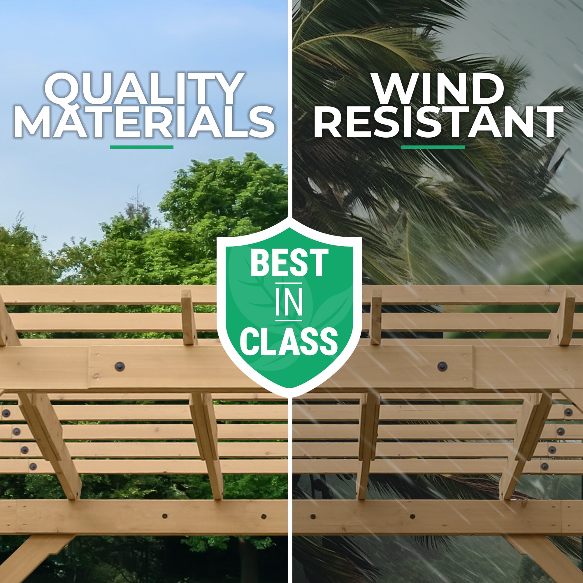 Yardistry Meridian Pergola Natural Cedar 10 ft x 22 ft - Image 9