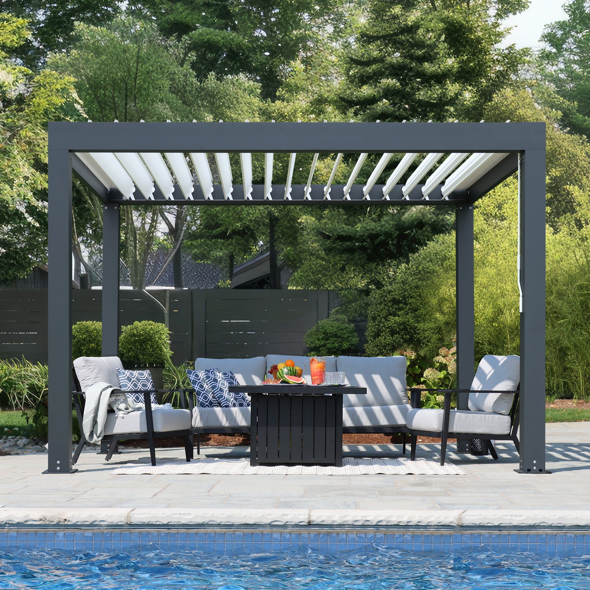 Yardistry Aluminum Louvered Room 10 x 12 ft
