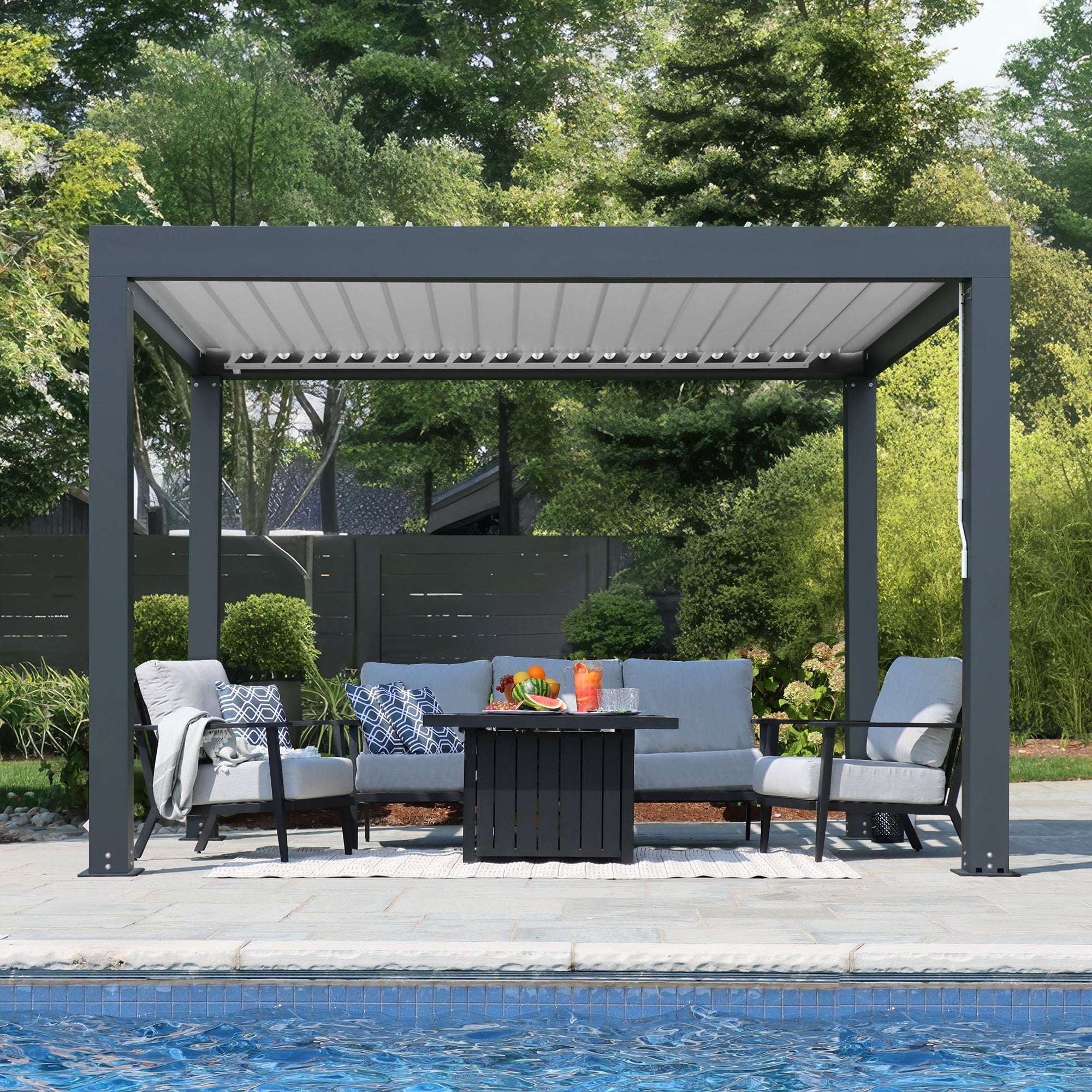 Yardistry Aluminum Louvered Room 10 x 12 ft - Image 4