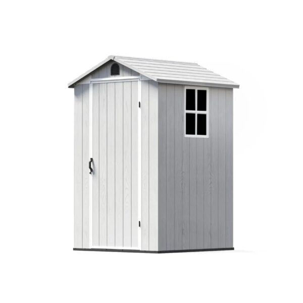 Patiowell 4x4 ft Gray White Plastic Storage Shed