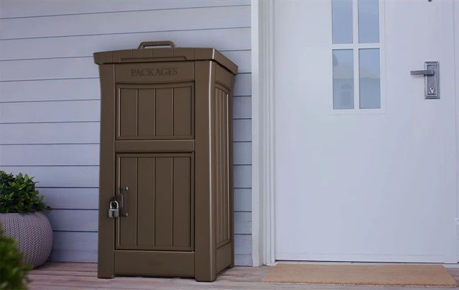 Keter Package Delivery Box Brown Durable Resin - Image 6