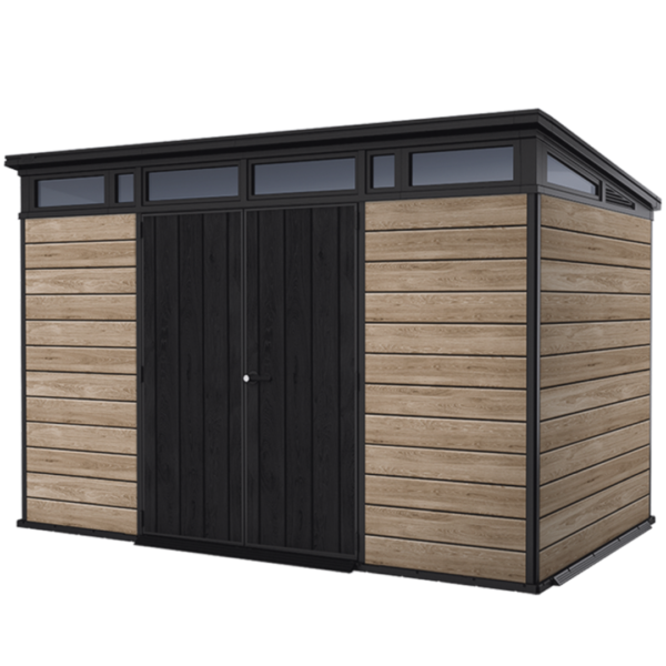Keter Signature Collection 11x7 ft. Ashwood Resin Outdoor Storage Shed