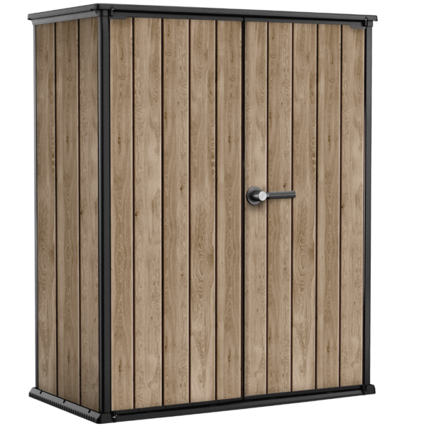 Keter Signature Collection Vertical Storage Shed, Ashwood