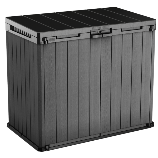 Keter Store It Out Darwin Outdoor Storage Shed for Two 63-Gallon Trash Bins