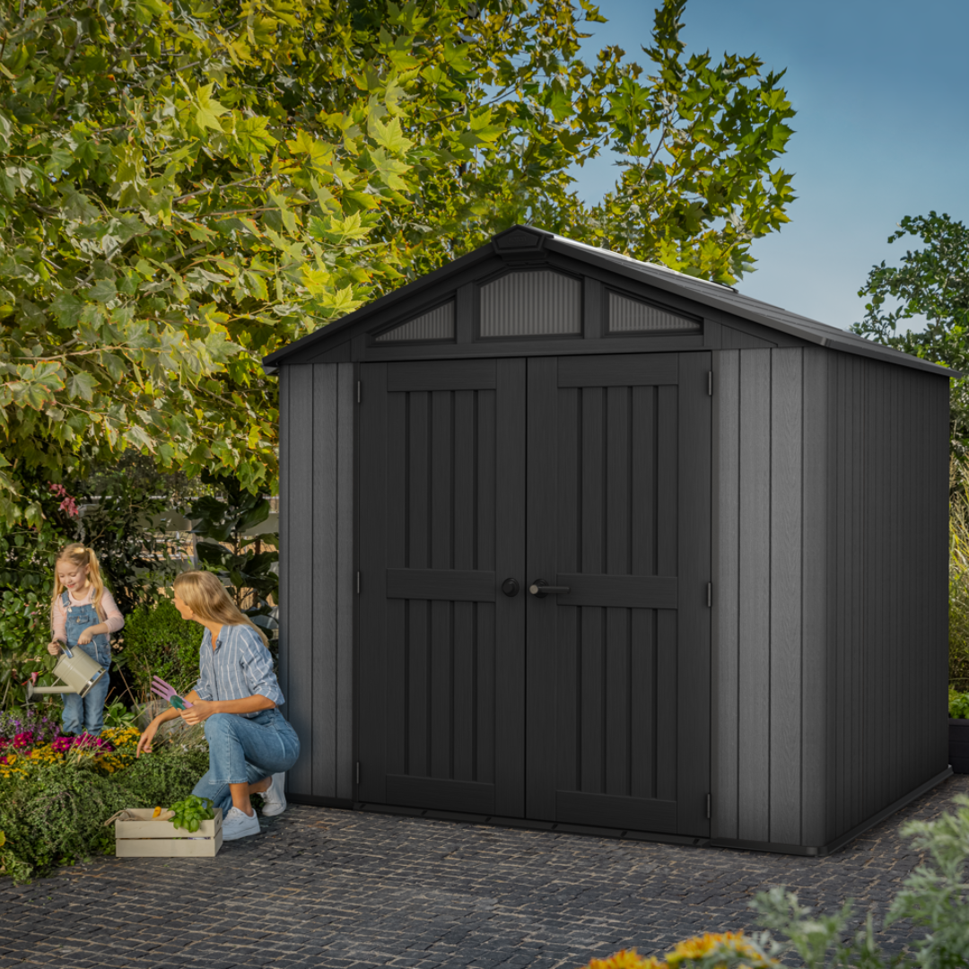 Keter Stronghold 8x8 ft Evotech+ Resin Outdoor Storage Shed - Image 2