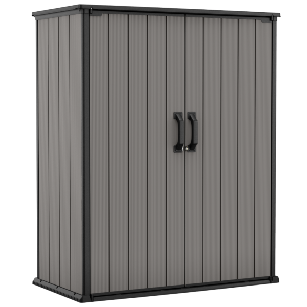 Yardvo Premier Tall Resin Outdoor Storage Shed with Double Doors