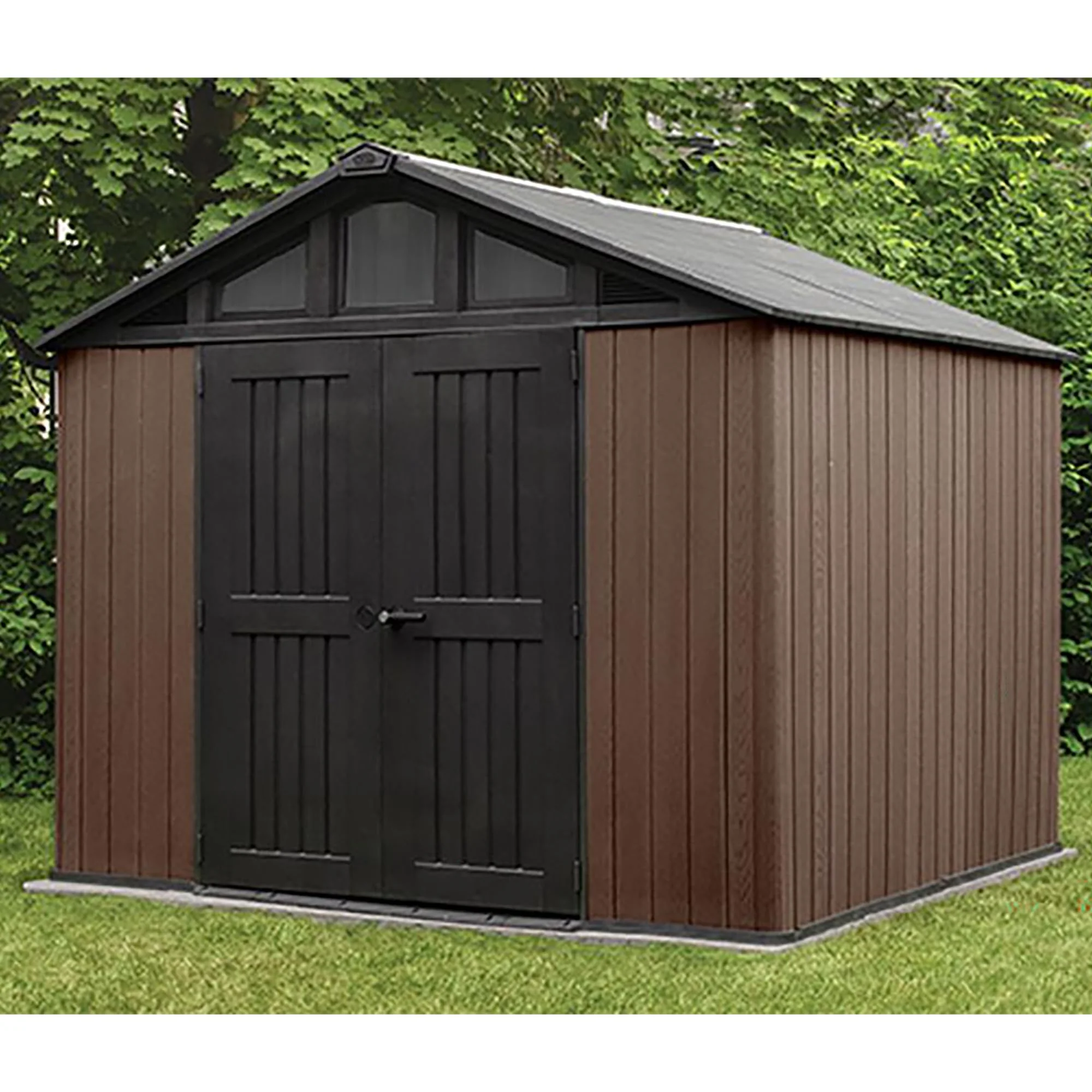10x8ft Heavy Duty Outdoor Garden Storage Shed with Wide Doors & Ventilation - Image 2