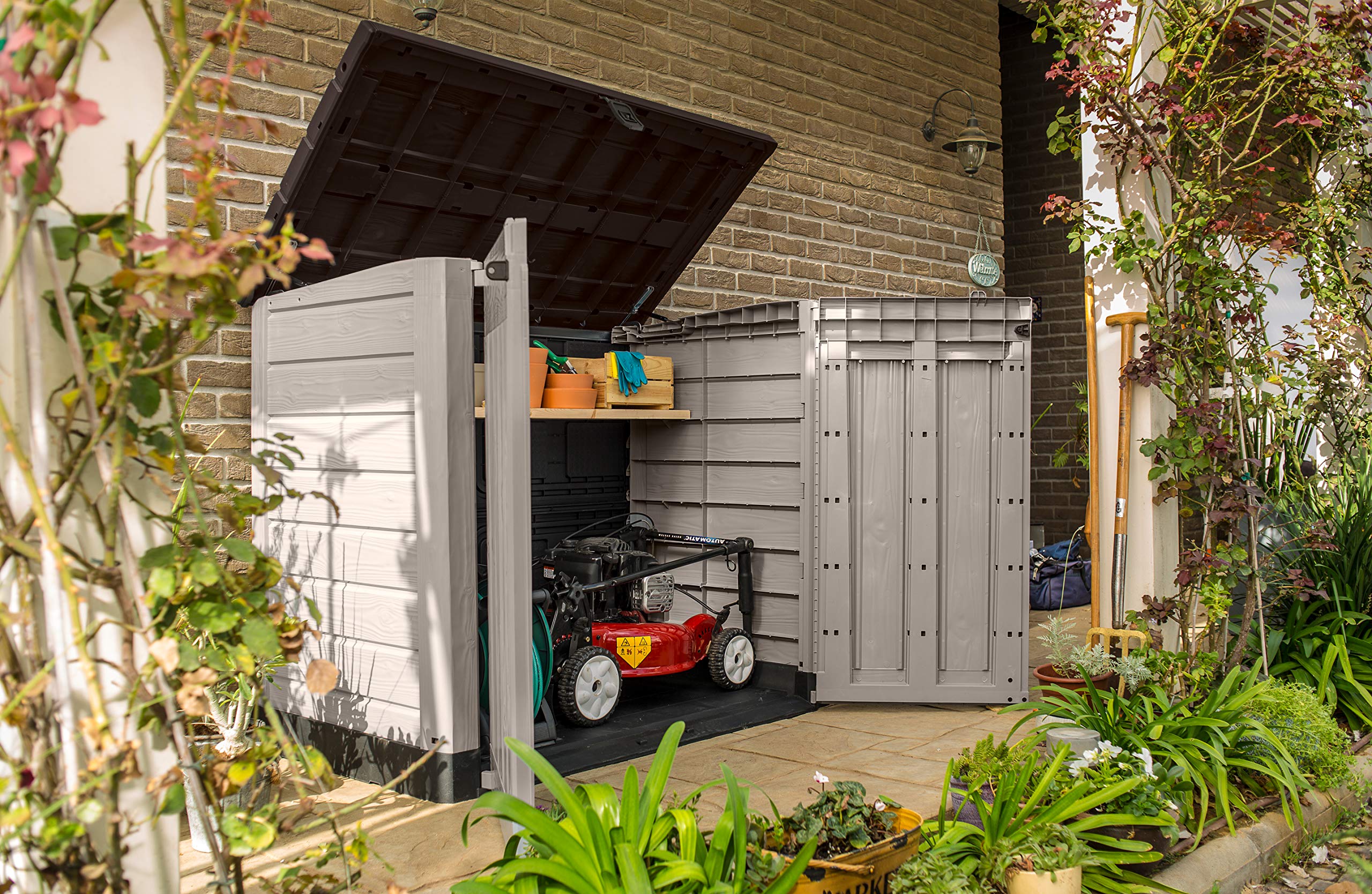 1200L Outdoor Garden Storage Shed with Wide Doors & Weatherproof Design - Image 4