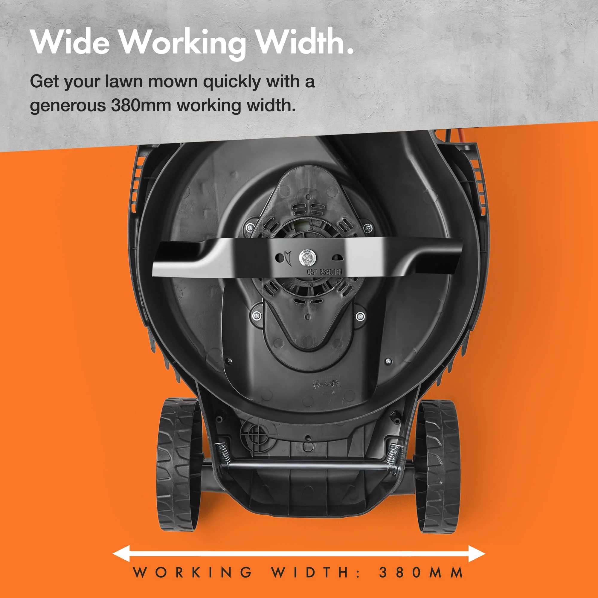 1600W Electric Lawn Mower with 42L Collection Bag & Adjustable Cutting Heights - Image 5