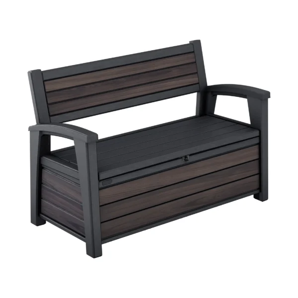 227L Outdoor Garden Storage Bench with Hidden Storage & 2 Person Seating