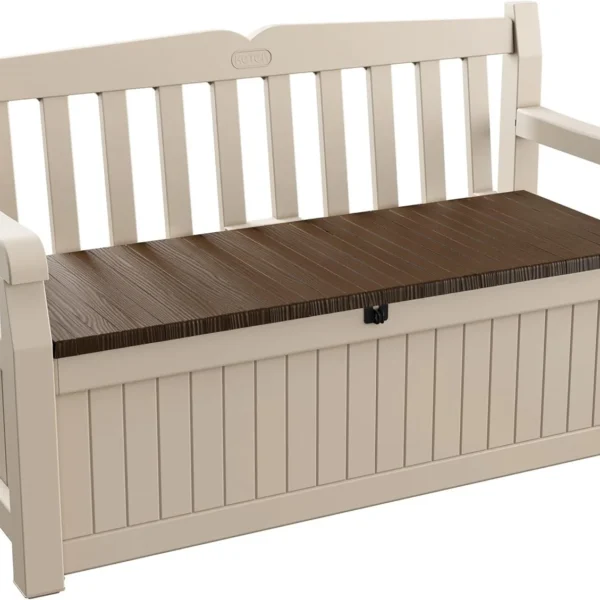 265L Outdoor Storage Bench with Hidden Storage & Weatherproof Design
