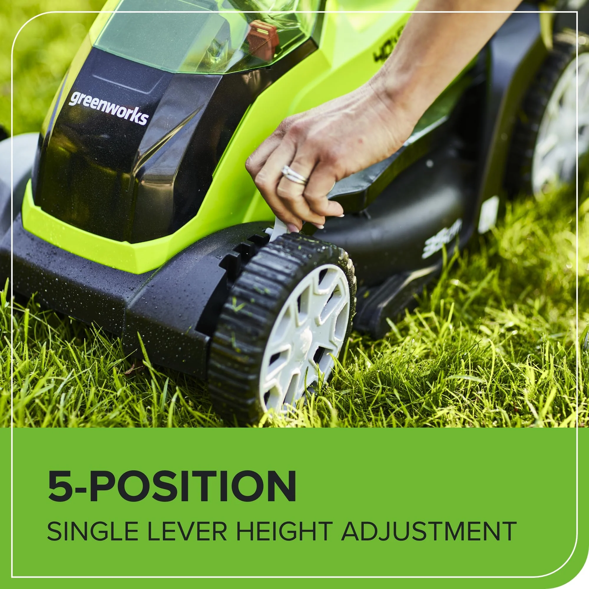 40V Cordless Lawn Mower with Batteries, Charger & 40L Grass Collection Bag - Image 6