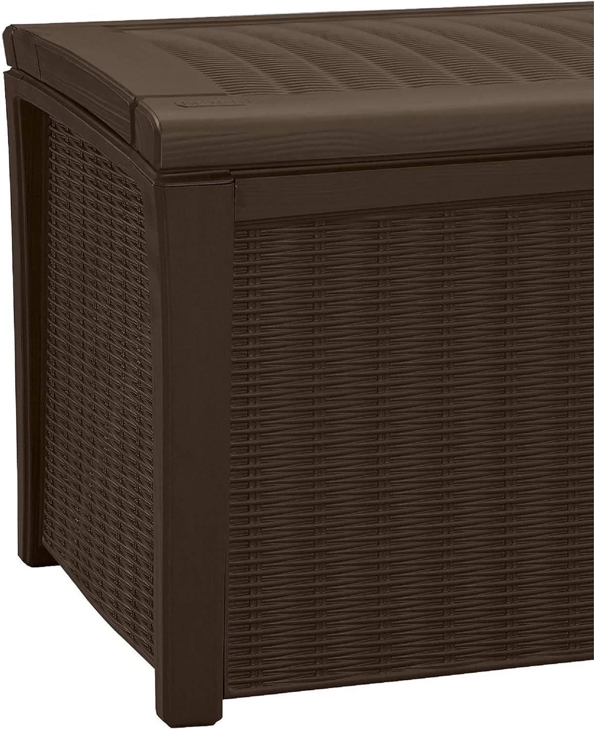 416L Outdoor Garden Storage Box with Lockable Lid & Rattan Effect Design - Image 5