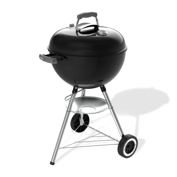 47cm Charcoal Kettle BBQ Grill with Lid Thermometer & One-Touch Cleaning System