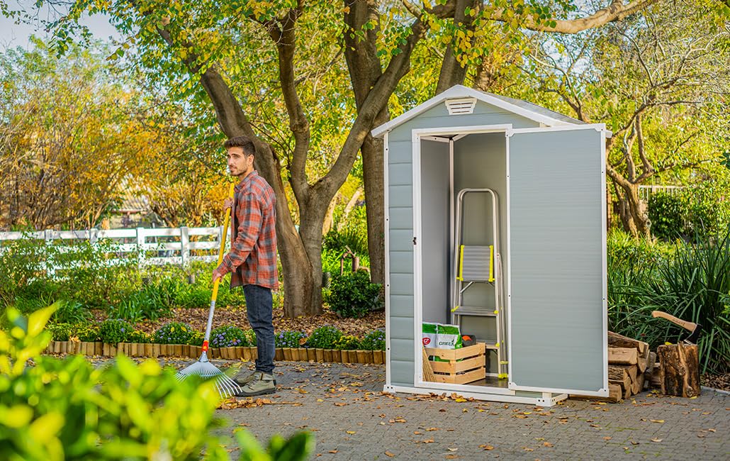 4x3ft Outdoor Garden Storage Shed with Weatherproof Design & Ventilation - Image 4
