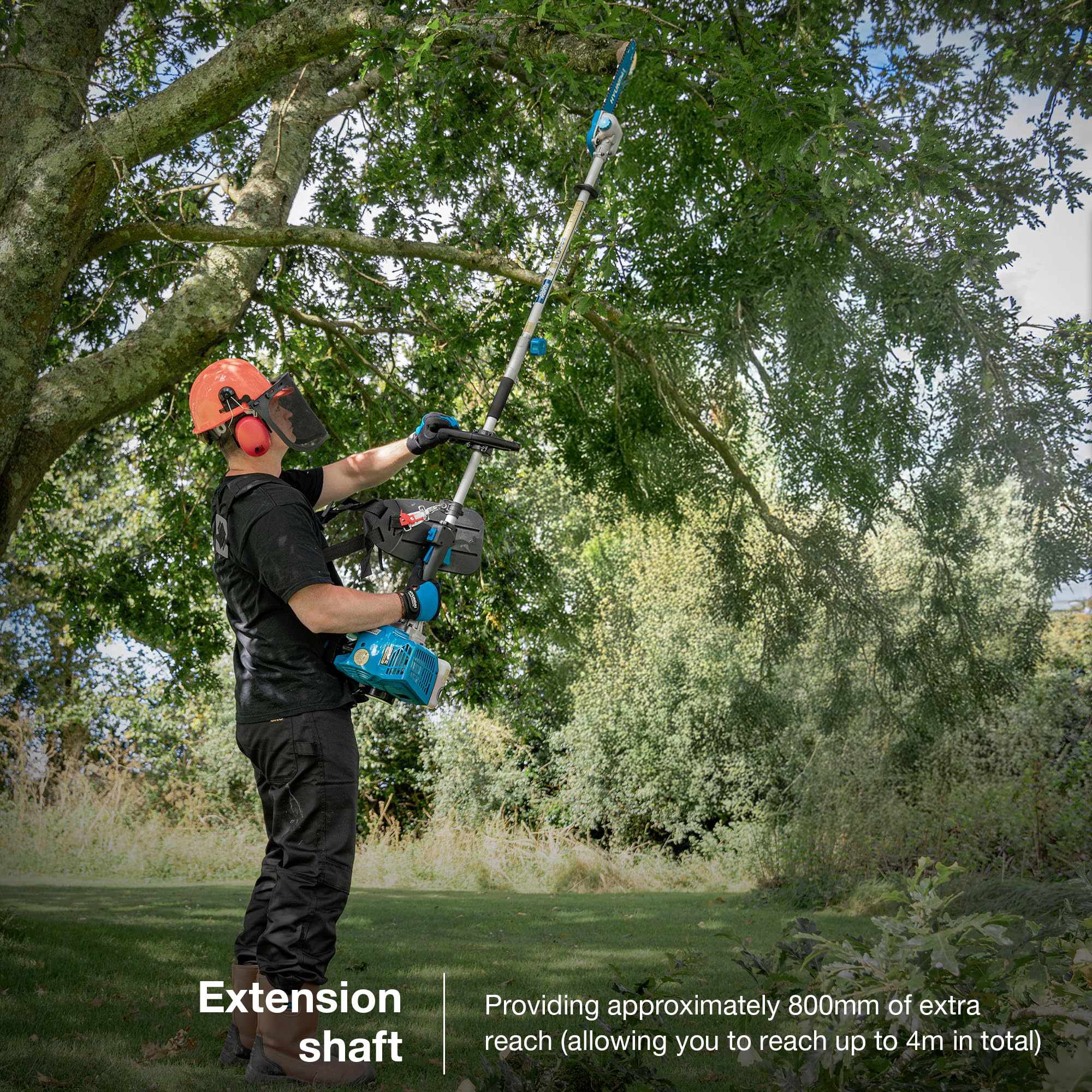 5-in-1 Petrol Garden Multi Tool with Hedge Trimmer, Chainsaw & Brushcutter Attachments - Image 8
