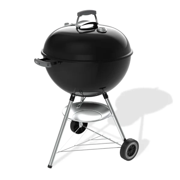 57cm Charcoal Kettle BBQ Grill with Lid Thermometer & One-Touch Cleaning System