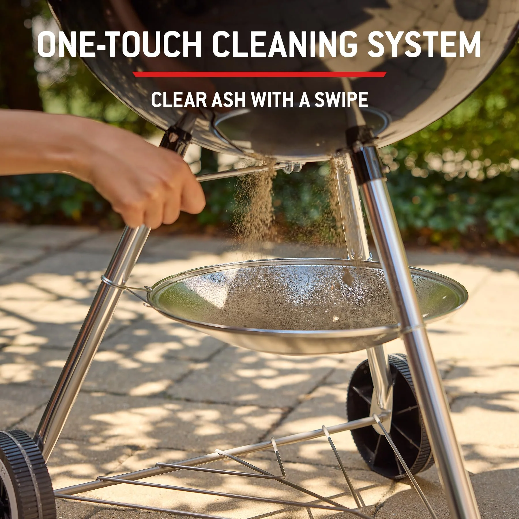 57cm Charcoal Kettle BBQ Grill with Lid Thermometer & One-Touch Cleaning System - Image 7