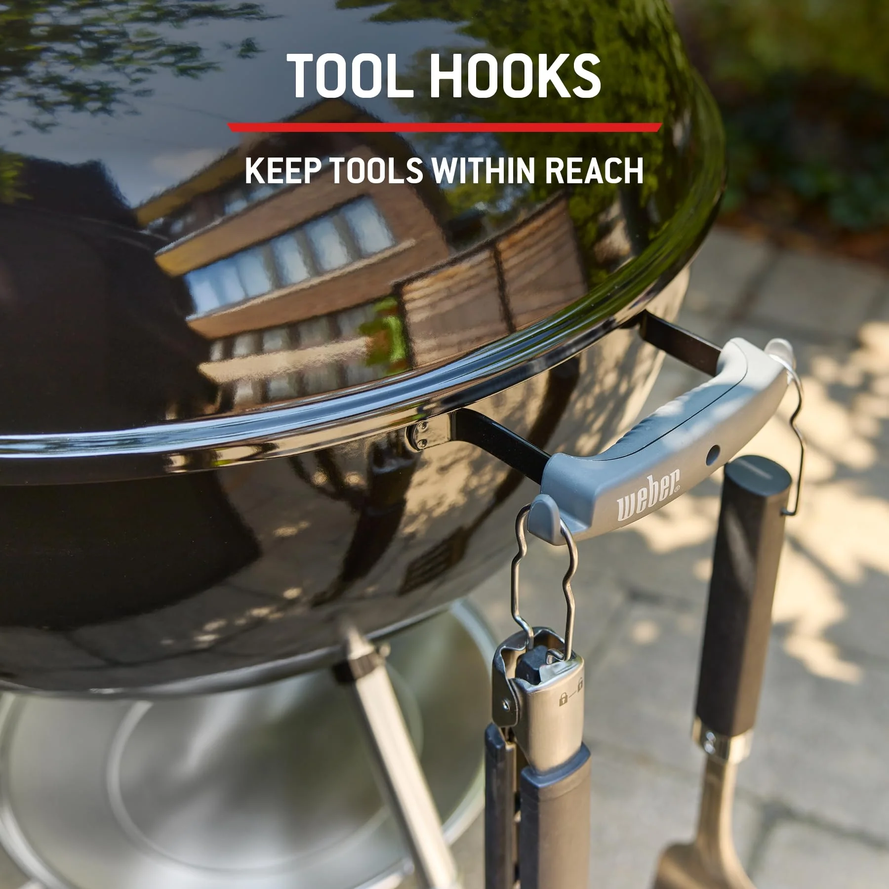 57cm Charcoal Kettle BBQ Grill with Lid Thermometer & One-Touch Cleaning System - Image 9