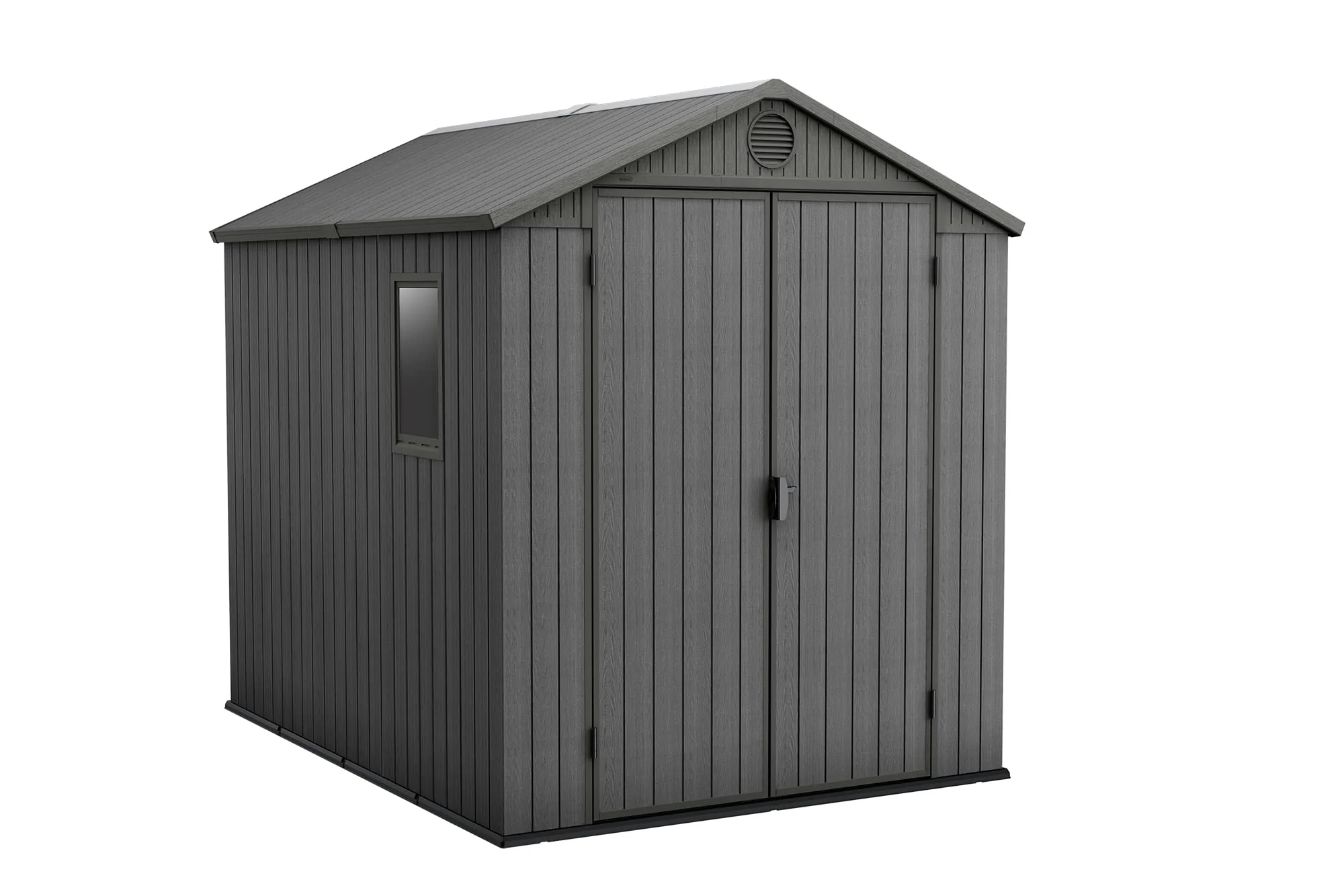 6x8ft Outdoor Garden Storage Shed with Double Doors, Window & Ventilation