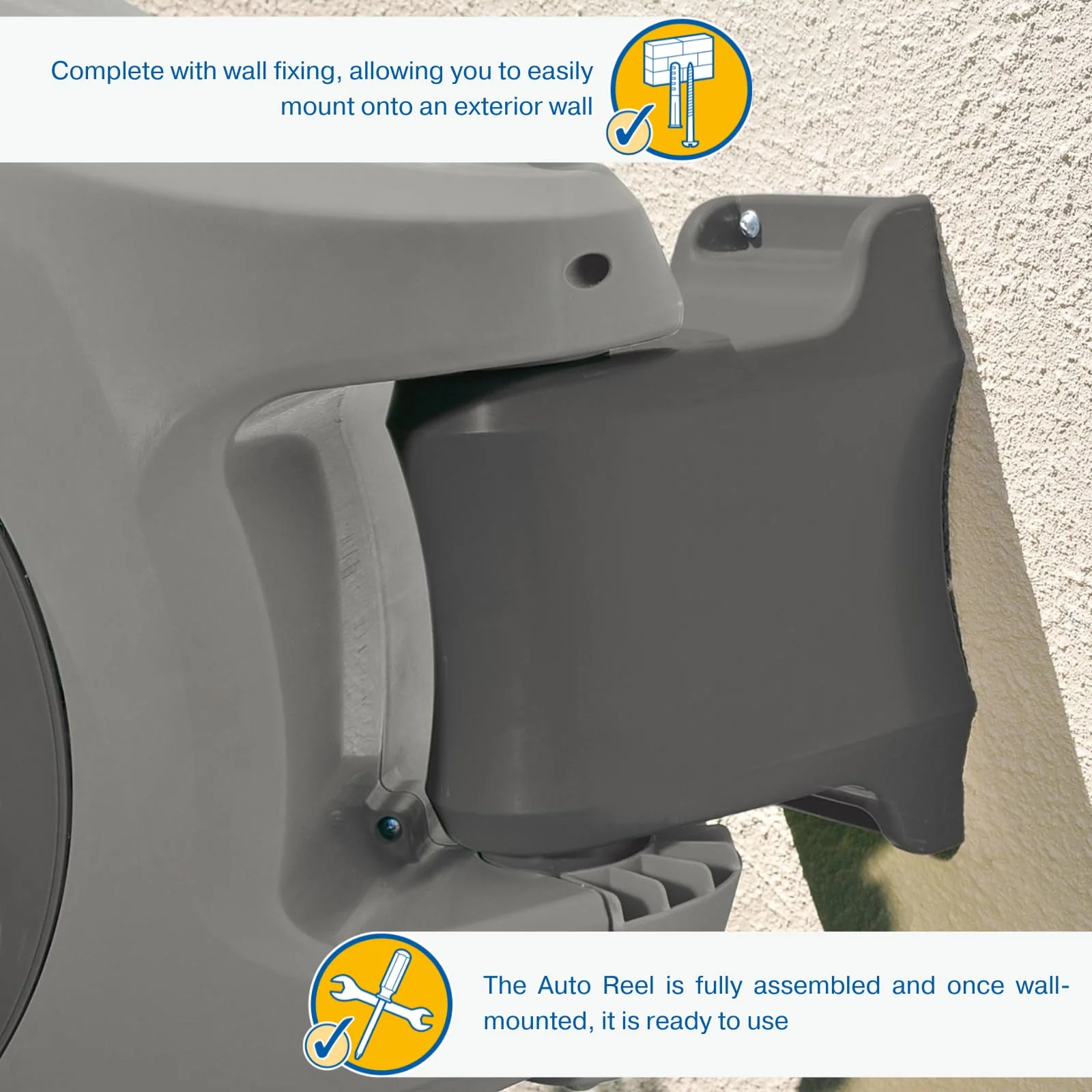 Automatic Wall Mounted Garden Hose Reel with 40M Retractable Hose - Image 5