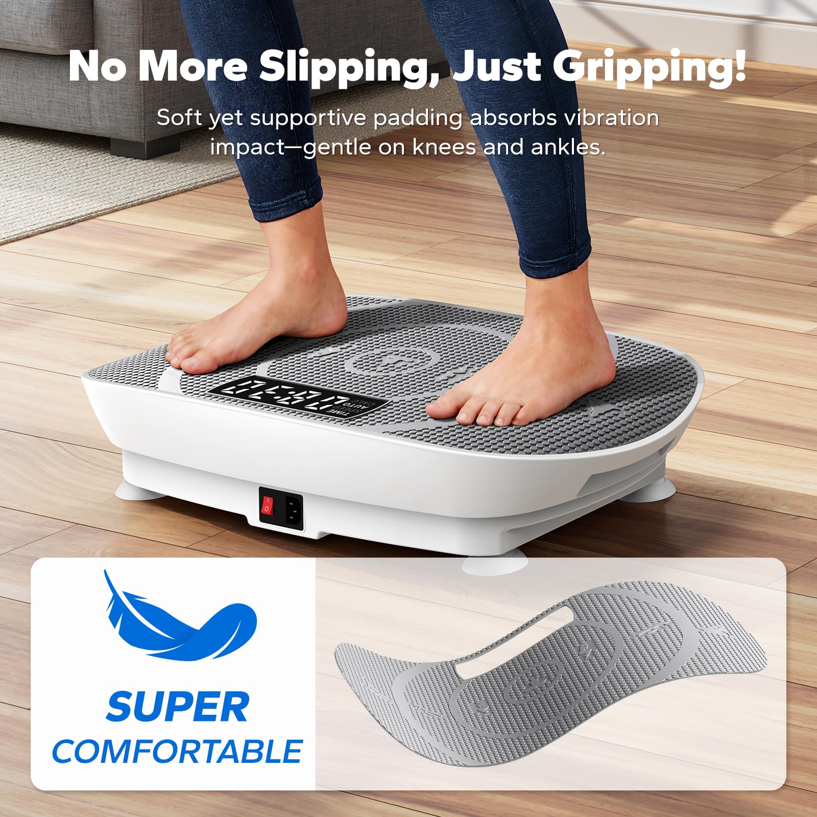 Compact Vibration Plate Exercise Machine with LED Display & Speed Control - Image 7