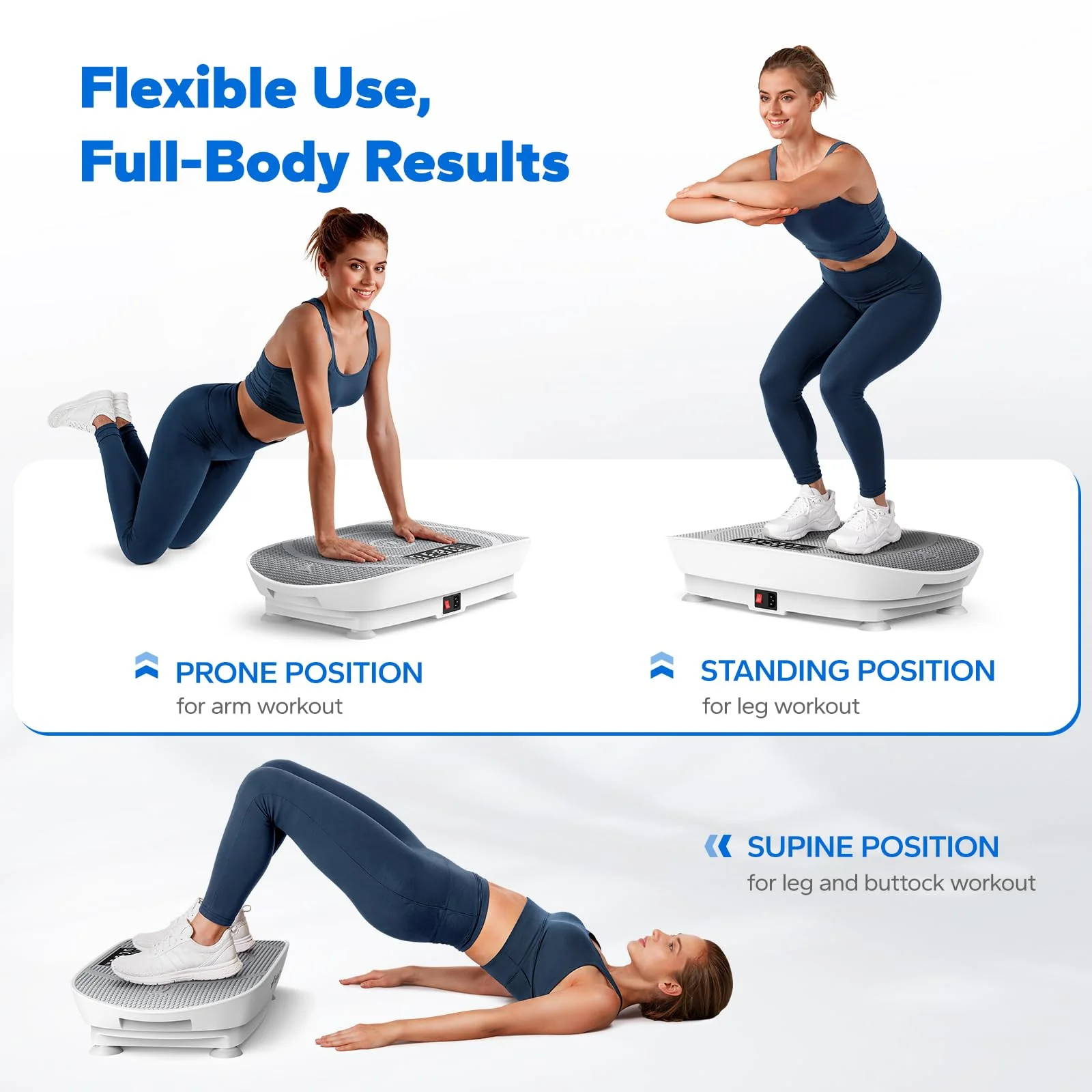Compact Vibration Plate Exercise Machine with LED Display & Speed Control - Image 8