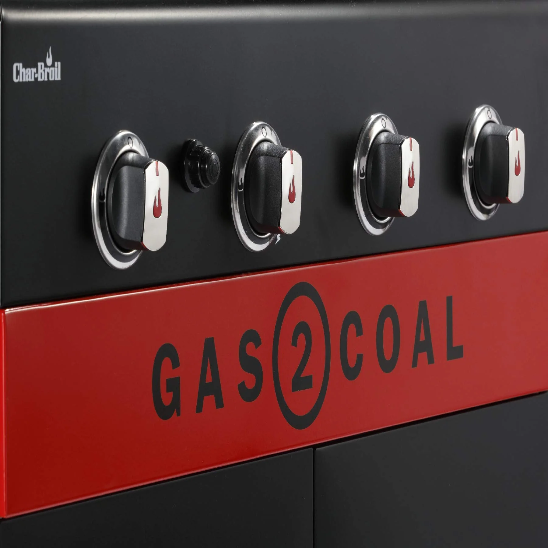 Hybrid Gas & Charcoal BBQ Grill with Cast Iron Grates & Temperature Gauge - Image 9