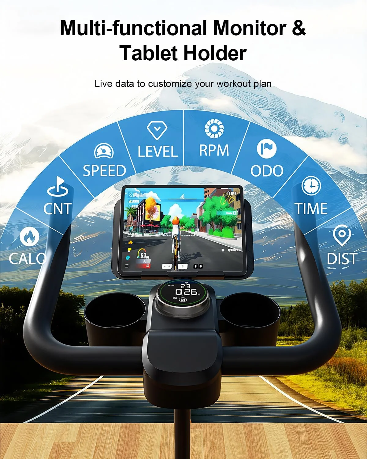 Magnetic Indoor Exercise Bike with LCD Display & Smart App Connectivity - Image 4