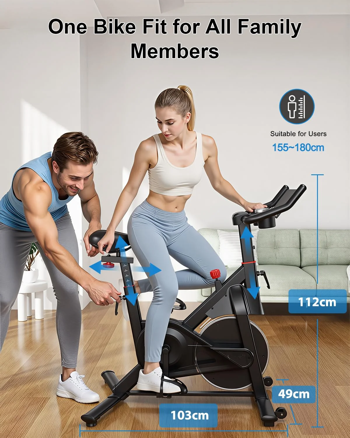 Magnetic Indoor Exercise Bike with LCD Display & Smart App Connectivity - Image 5