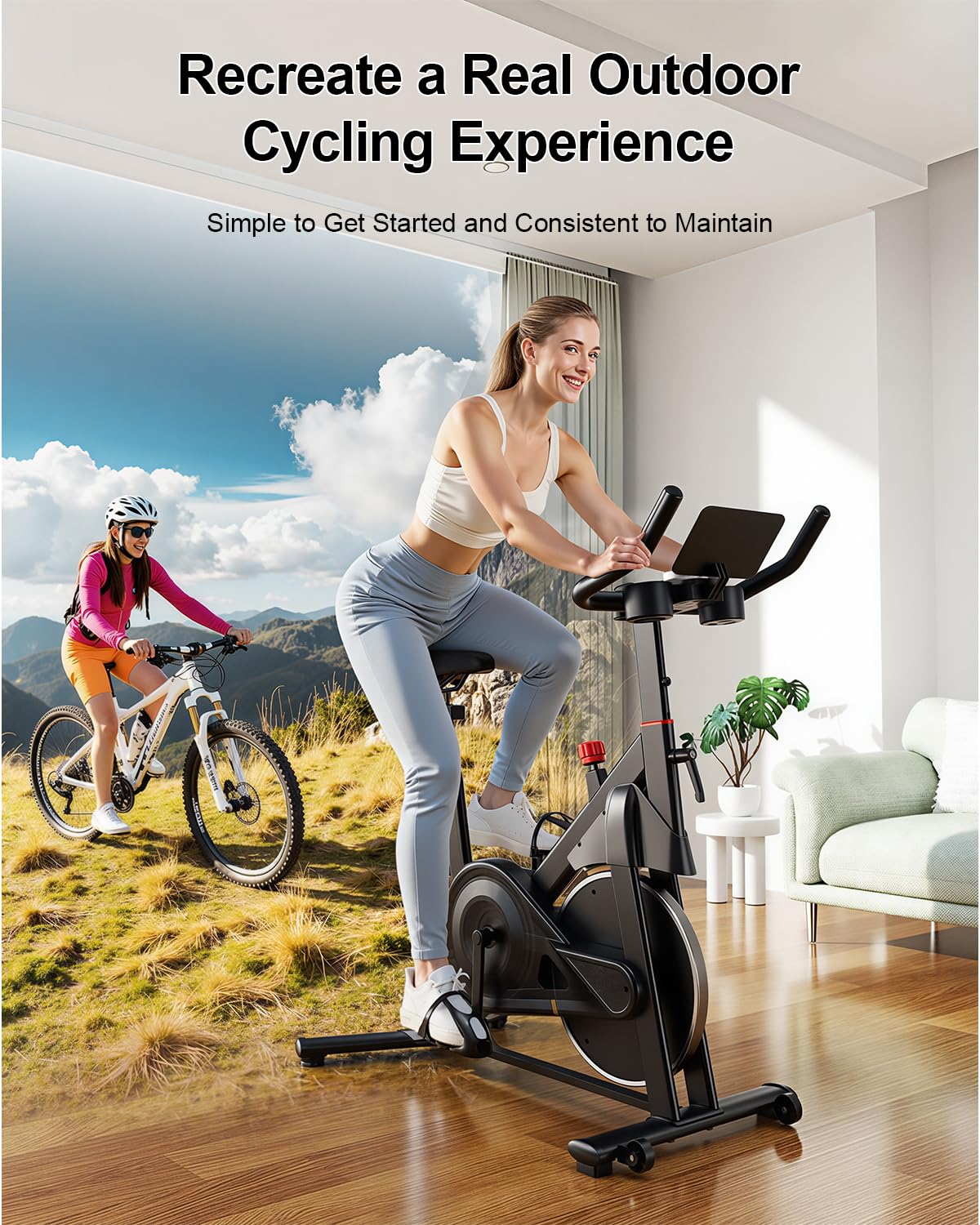 Magnetic Indoor Exercise Bike with LCD Display & Smart App Connectivity - Image 9